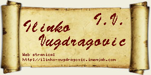 Ilinko Vugdragović vizit kartica